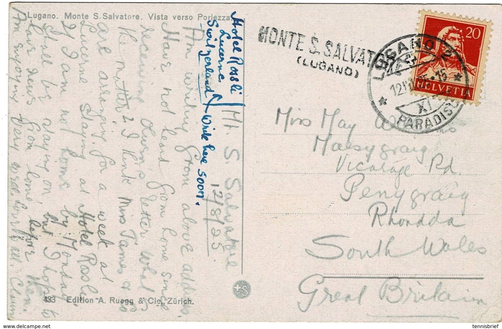 1925, Selt. L2 , Tessin!,   #2566 - Poststempel