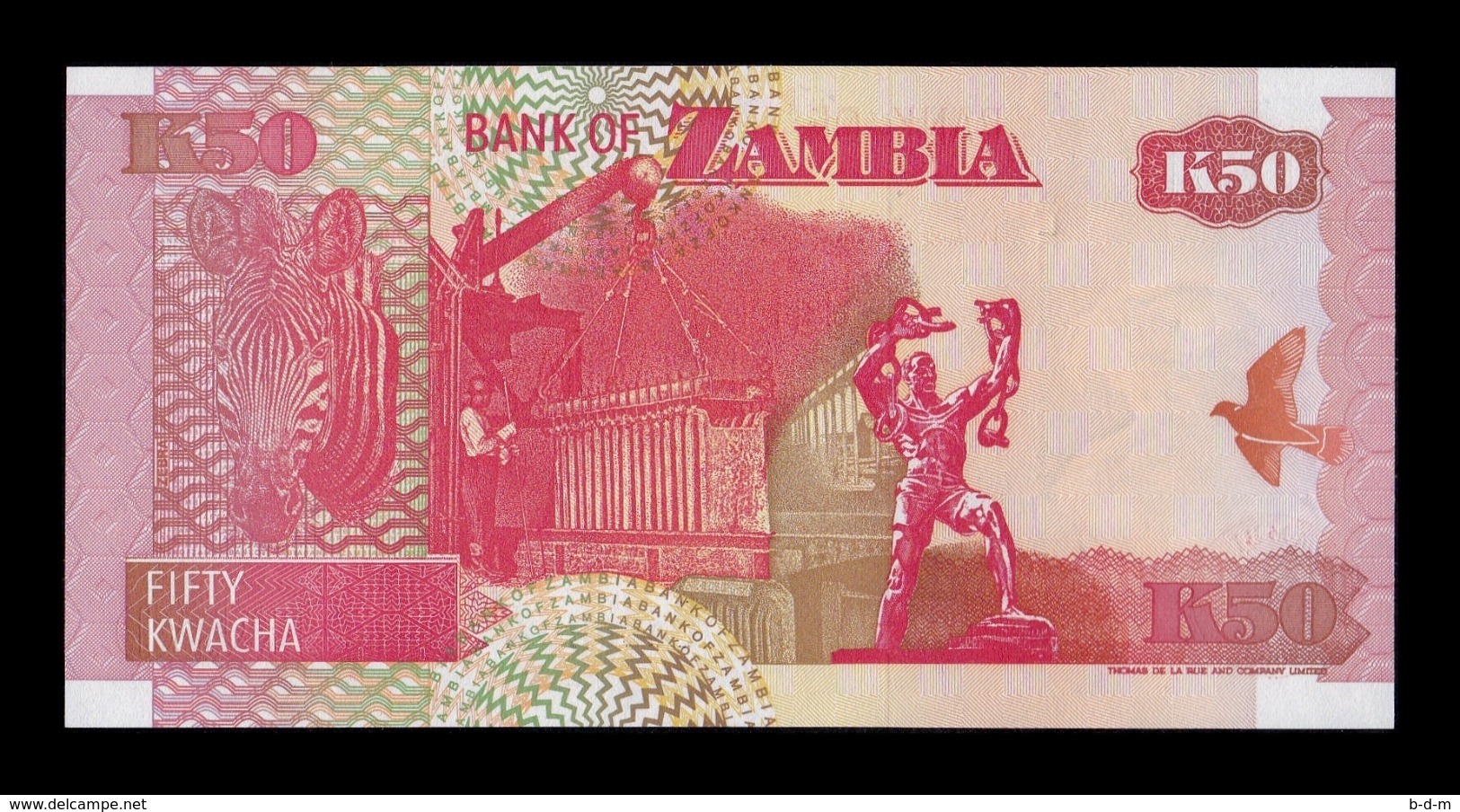 Zambia 50 Kwacha 2009 Pick 37h SC UNC - Zambia