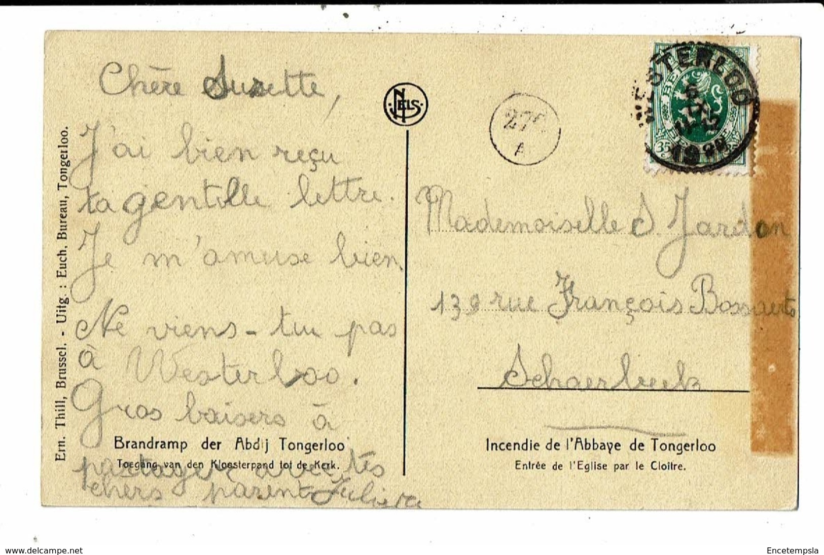 CPA- Carte Postale-Belgique -Tongerloo- Brandramp Der Abdij-1929 -VM8816 - Westerlo