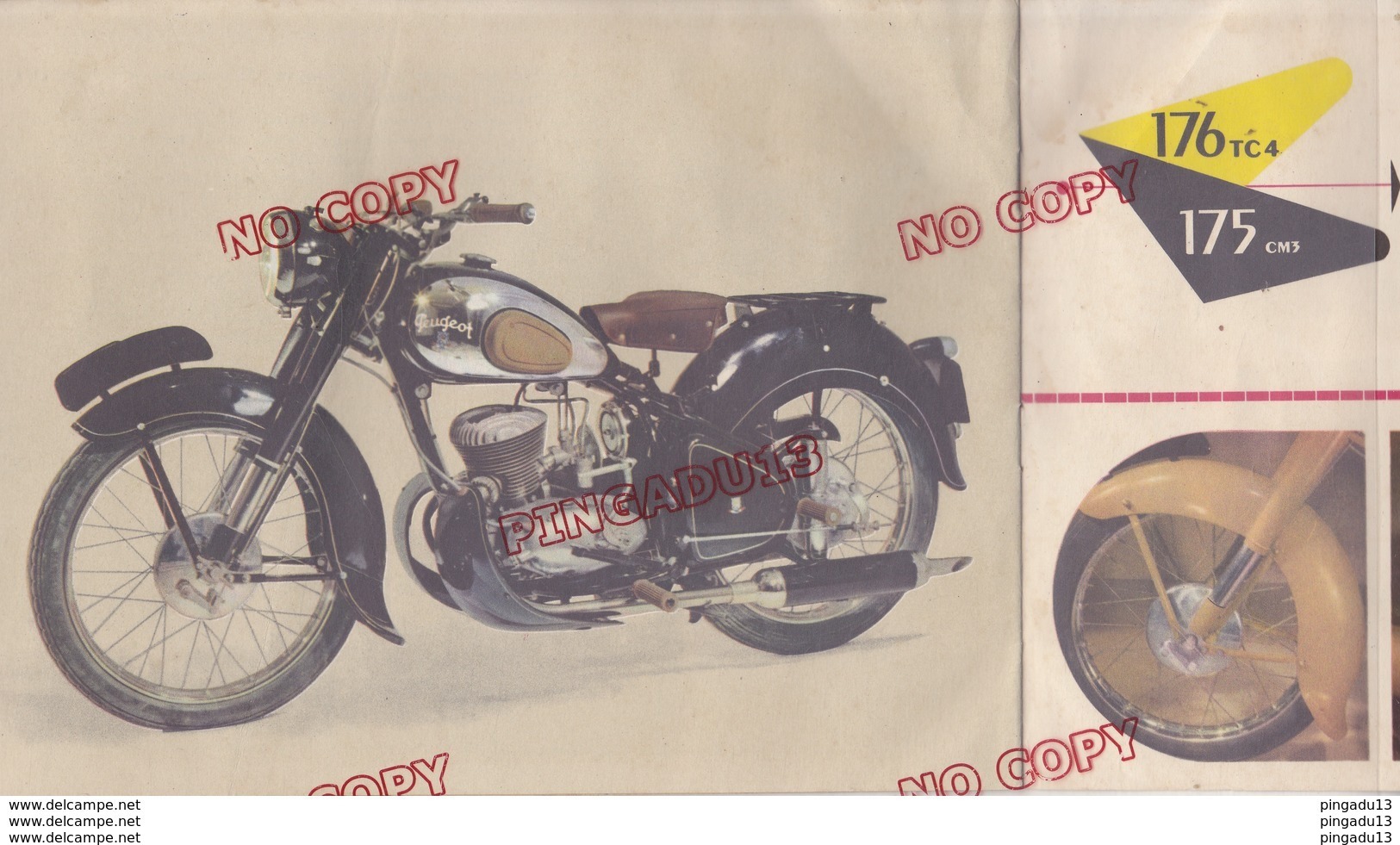 Au plus rapide catalogue Peugeot 1953 bicyclettes à moteur vélomoteurs motos légères trimoteurs moto ancienne