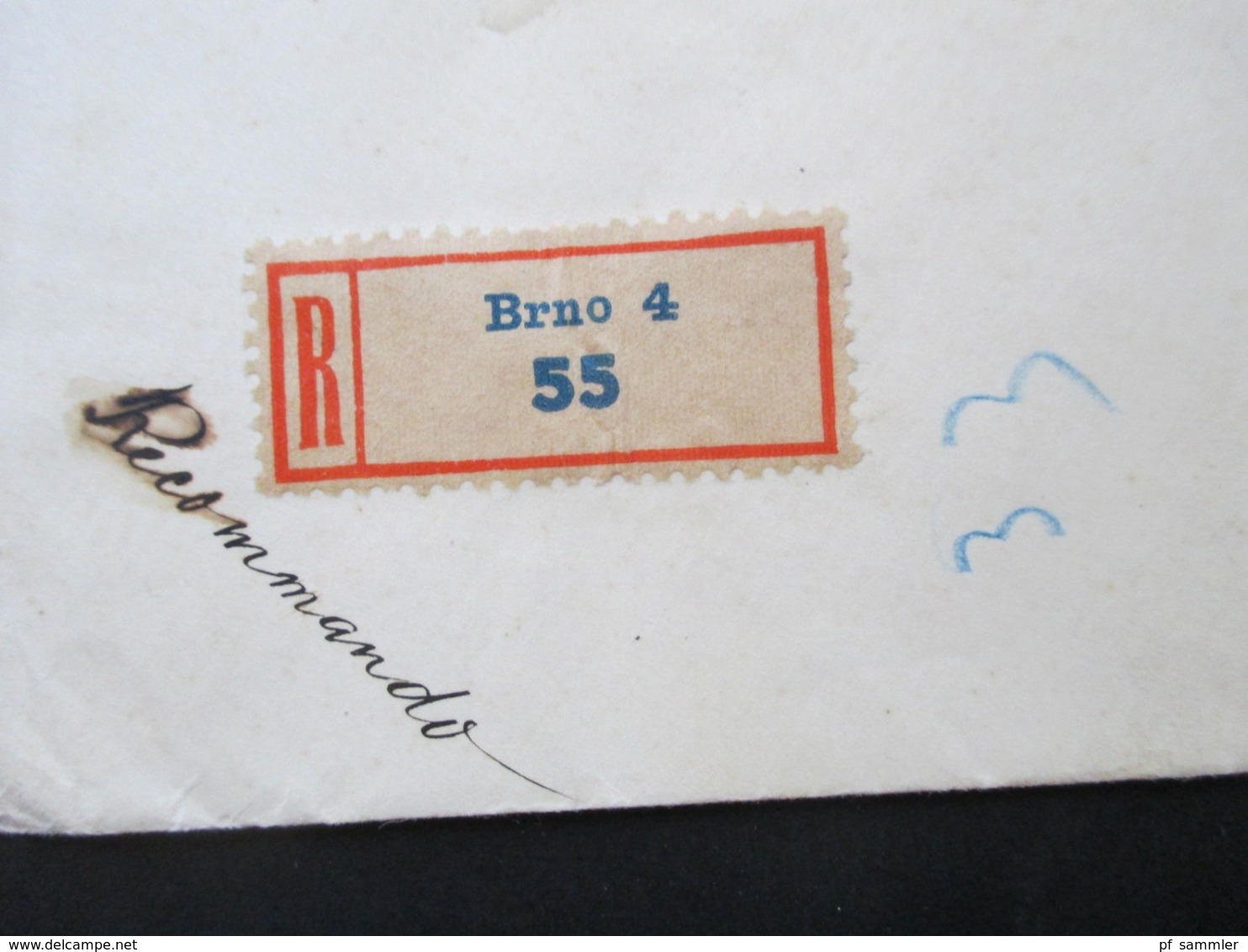 CSSR 14.12.1938 Einschreiben Recommando Brno 4 - Mährisch Trübau Mit Ak Stempel - Storia Postale
