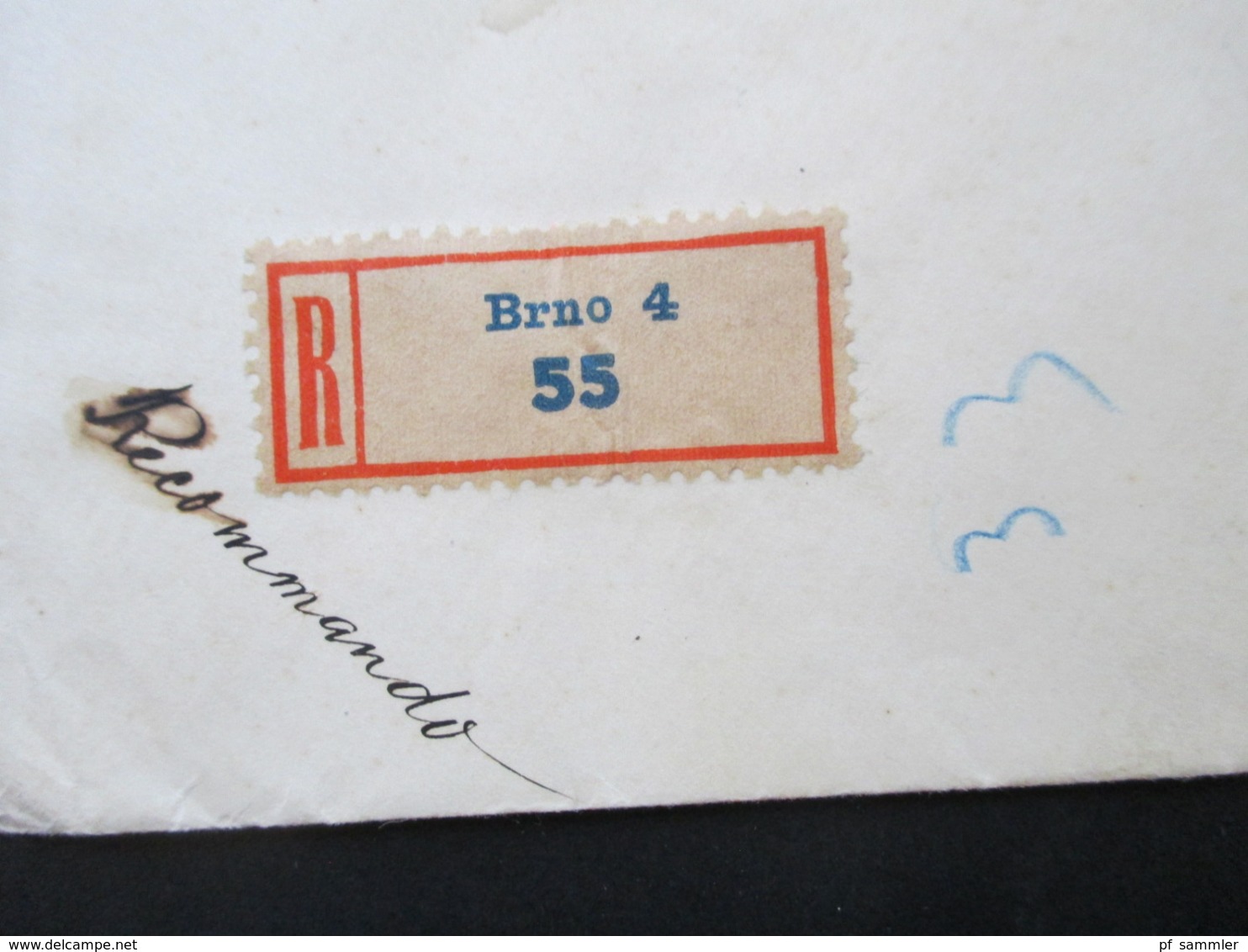 CSSR 14.12.1938 Einschreiben Recommando Brno 4 - Mährisch Trübau Mit Ak Stempel - Briefe U. Dokumente