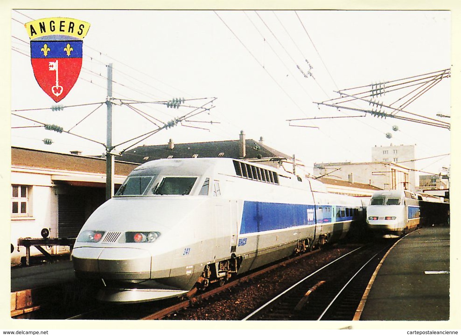 X49100 ANGERS Gare SAINT-LAUD 27 Janvier 1990 Baptême Rame TGV Train 8826 Photo LEROY 300 Exemplaires Maine-et-Loire - Angers