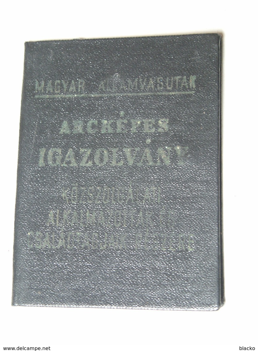 Hungarian Railway - 1979 Railway Identity Card Kjné Db02 - Toegangskaarten