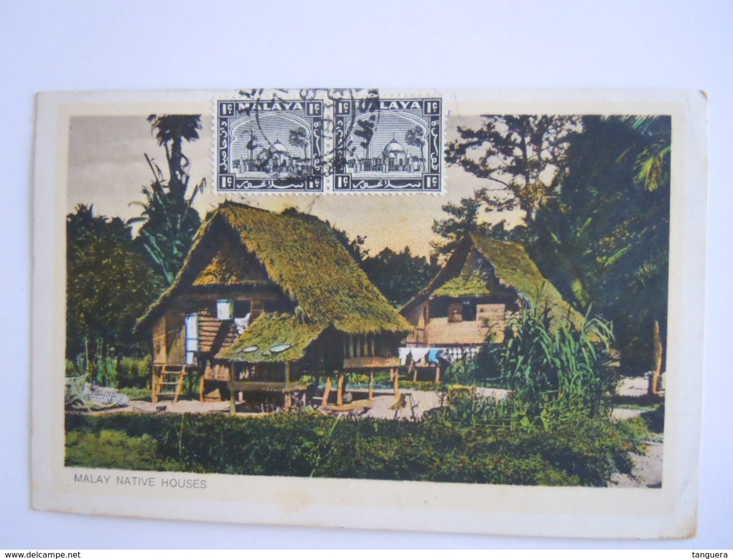 Malaya Malaisie Malay Native Houses Used 1936 Stamp Selangor 1c Yv 29 - Maleisië