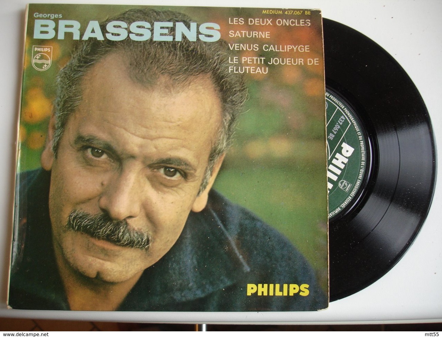 Georges Brassens Lot 3 Disque Vinyle 45 Tours T 2 Oncles Le Cocu - 45 Rpm - Maxi-Singles