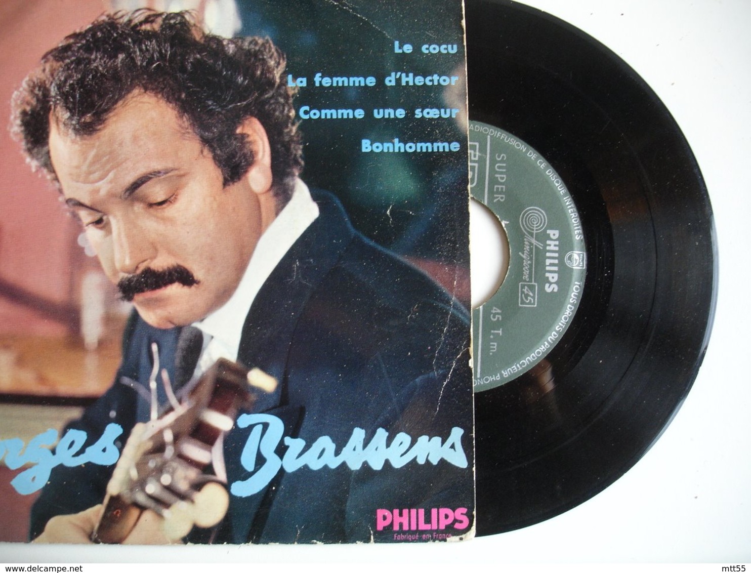 georges brassens lot 3 disque vinyle 45 tours t 2 oncles le cocu