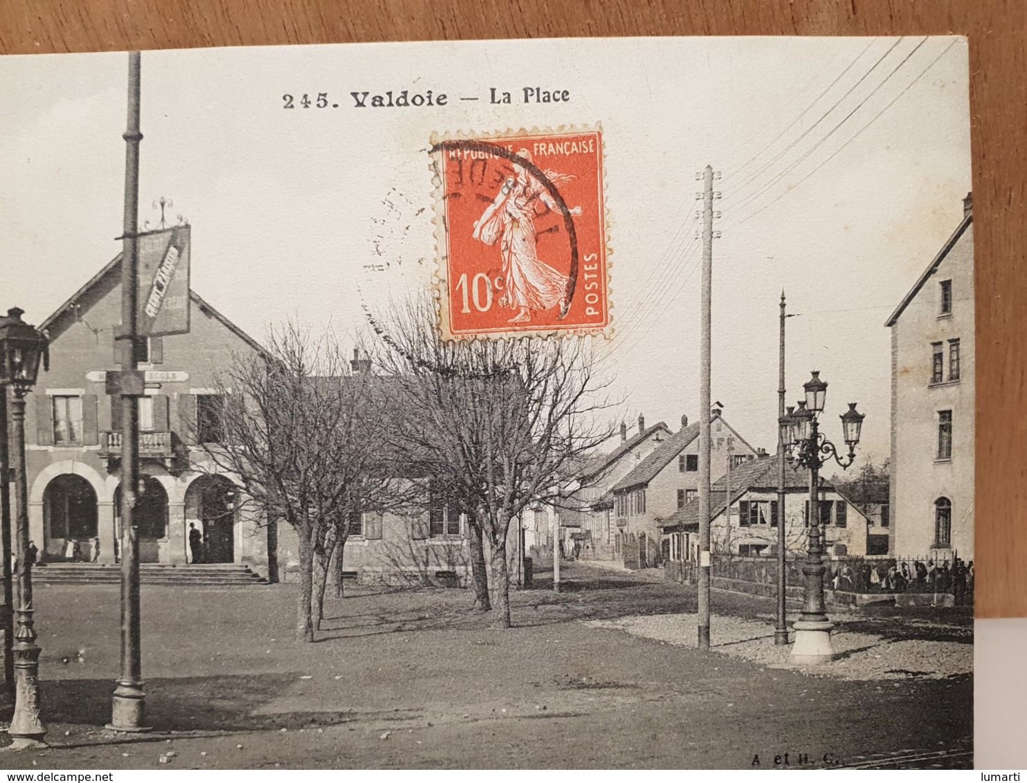 CPA Dpt 90 - N°245 - Valdoie - La Place  - 1911 (livraison Gratuit Pour La France) - Valdoie