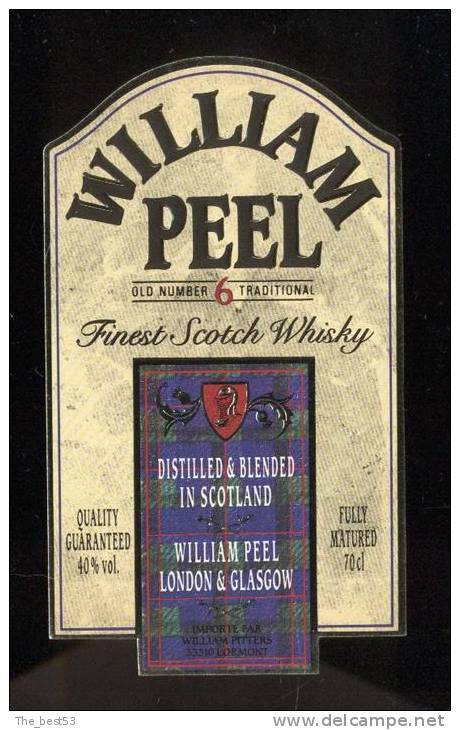 Etiquette De Scotch   Whisky  -  William Peel  -  Ecosse - Whisky