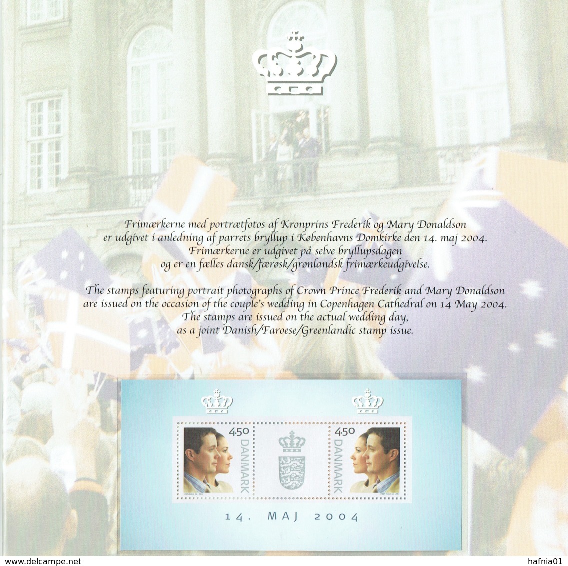 Denmark 2004. Wedding Of Crown Prince Frederik And Mary Donaldson Special Folder. MNH. - Années Complètes
