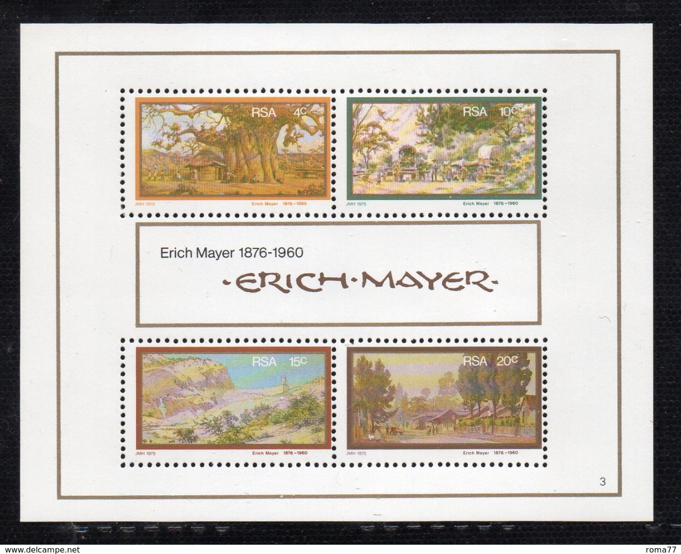 BF53 - SUD AFRICA 1976, Dipinti Di Mayer : Il BF N. 4  ***  MNH  (2380A) - Blocks & Sheetlets
