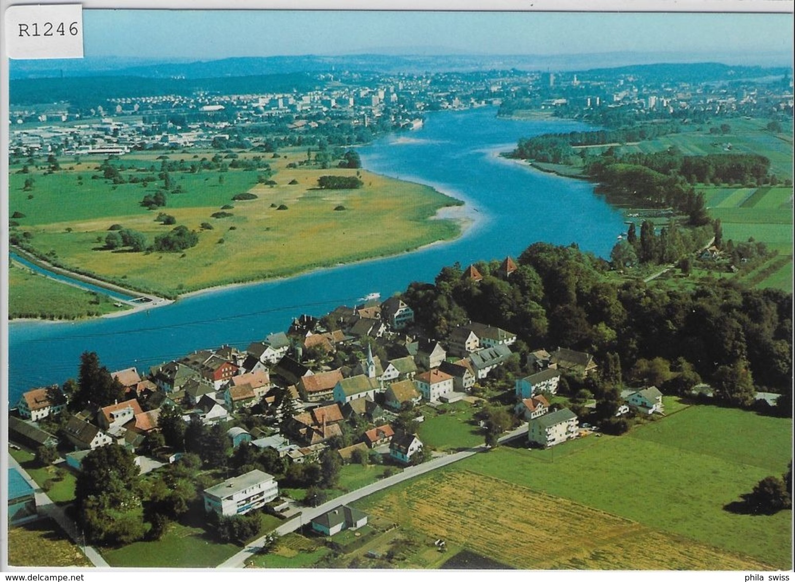 Flugaufnahme Gottlieben Am Untersee Mit Rhein, Kreuzlingen Und Konstanz - Gottlieben