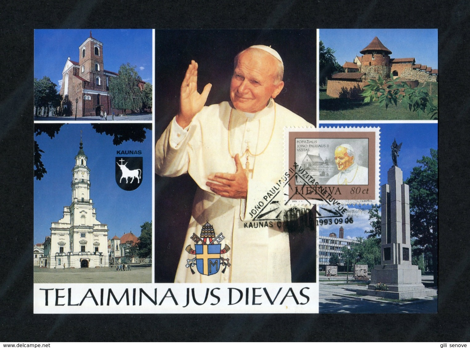 Lithuania 1993 Postcard, KAUNAS, Pope Paul II Visit To Lithuania - Lituania