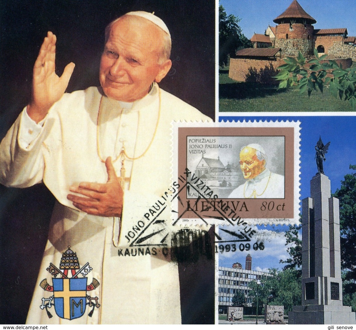 Lithuania 1993 Postcard, KAUNAS, Pope Paul II Visit To Lithuania - Lituania
