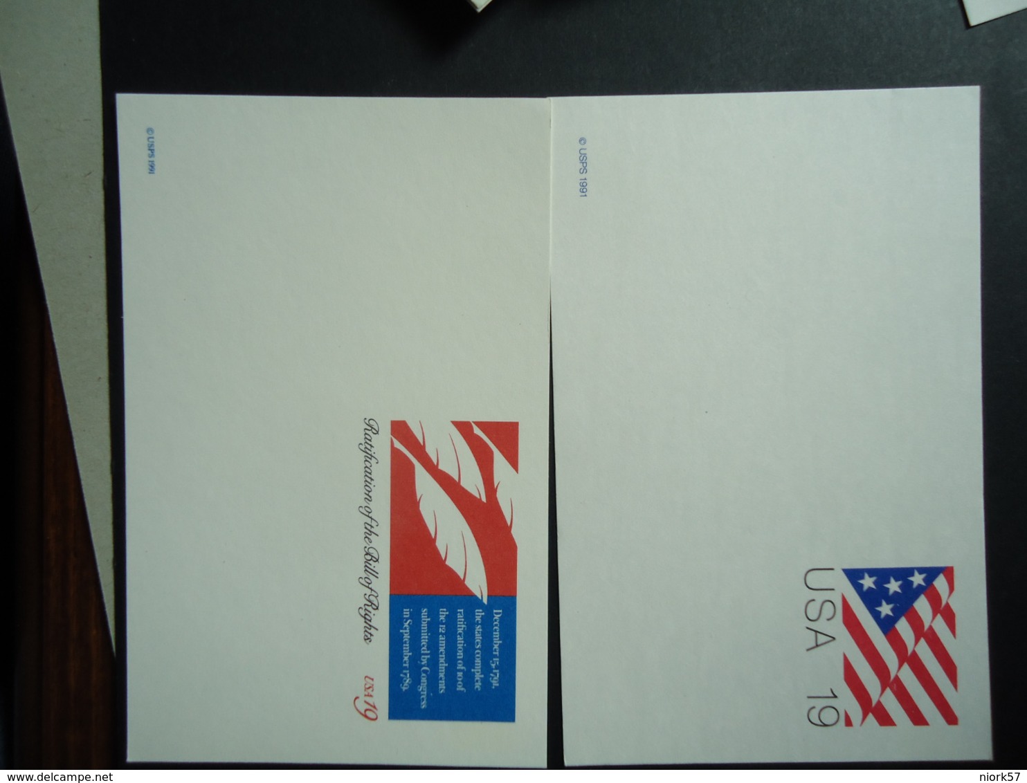 UNITED STATES USA  2 MINT SPECIAL CARD FLAG - Souvenirkarten