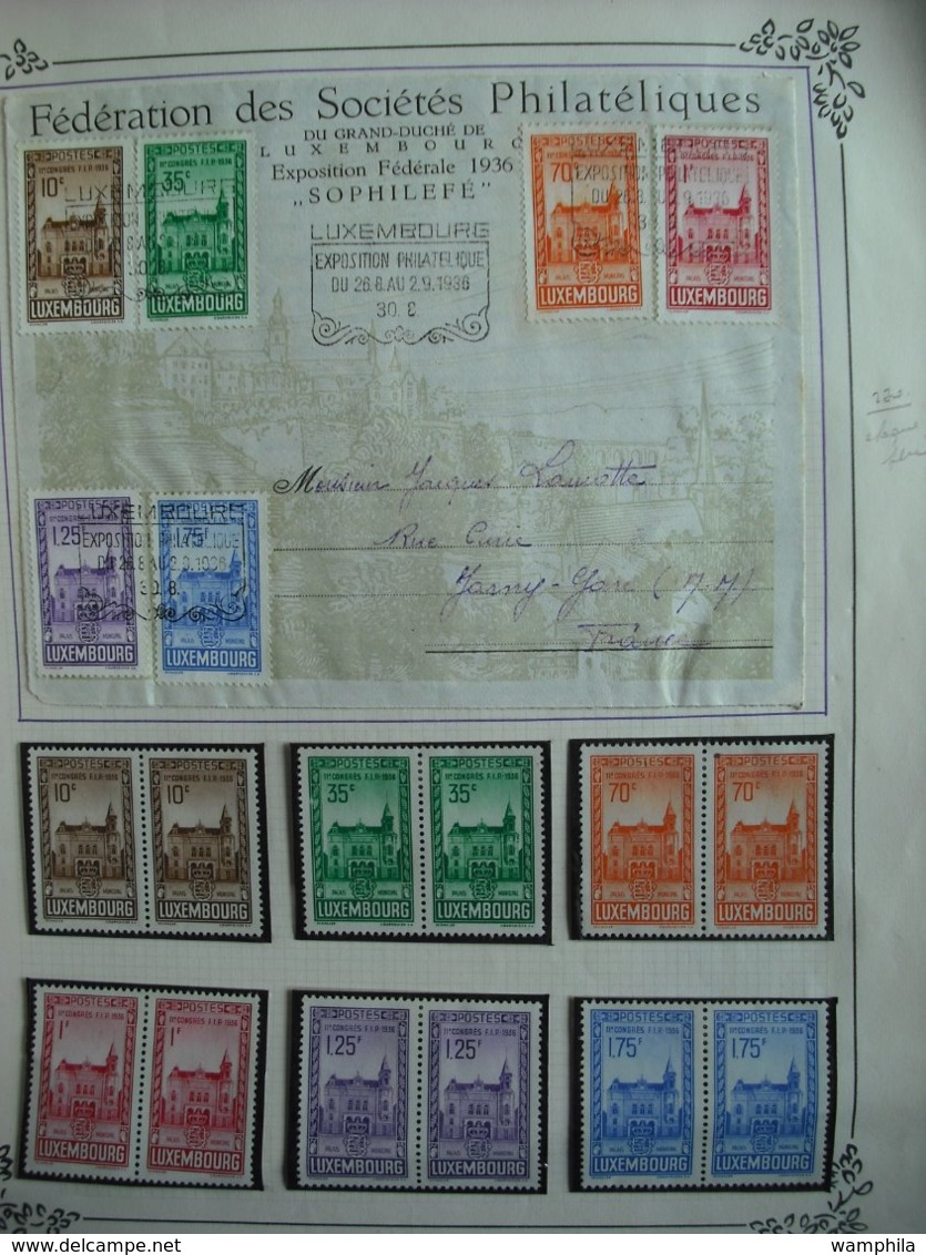 Luxembourg Un Lot De Timbres Neufs Et Oblitérés Et Lettres (Journée Du Timbre De 1939/1981)plus Deux Documents. - Collezioni