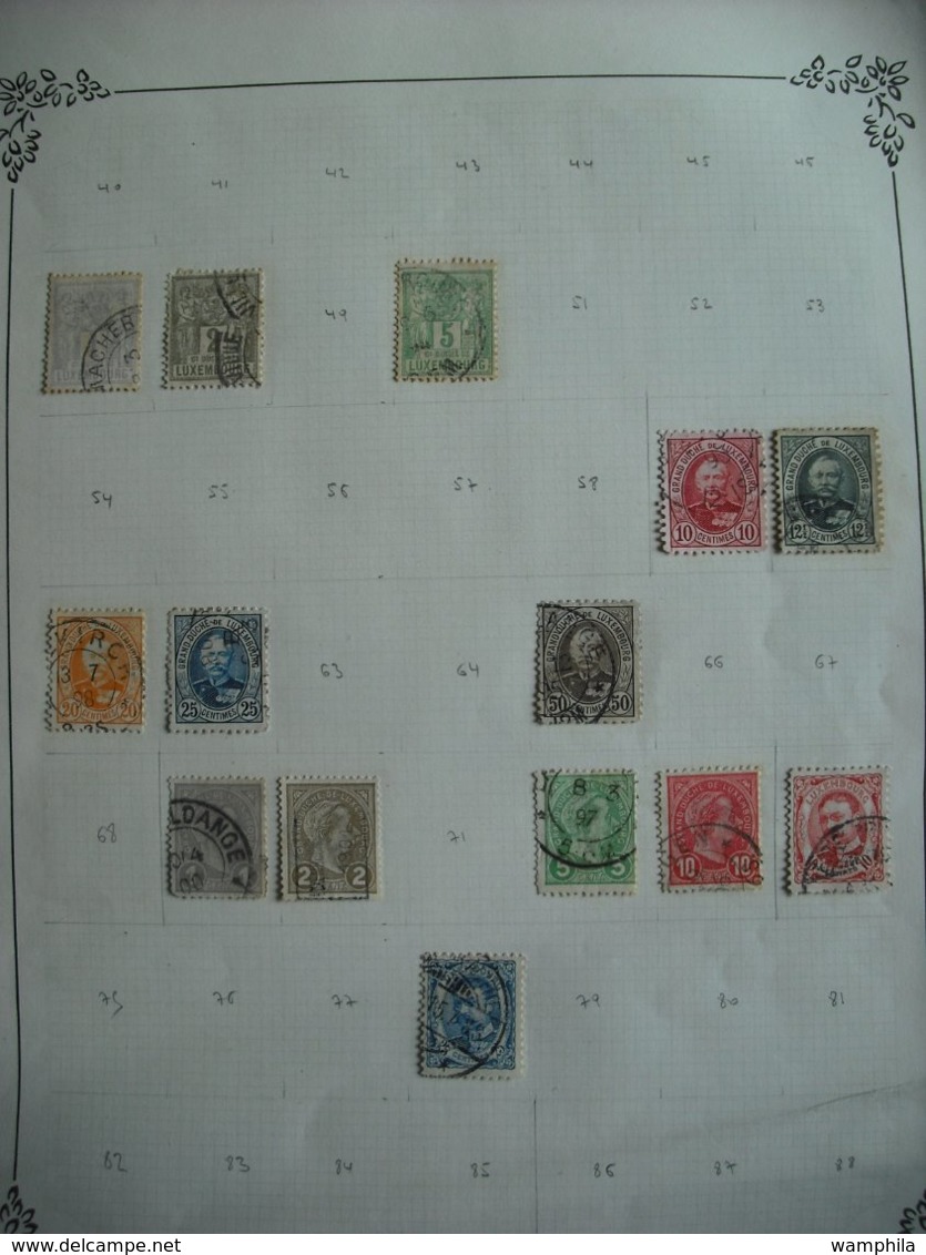 Luxembourg un lot de timbres neufs et oblitérés et lettres (Journée du timbre de 1939/1981)plus deux documents.