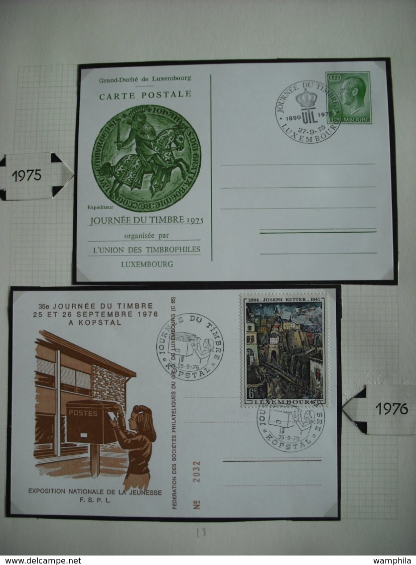 Luxembourg un lot de timbres neufs et oblitérés et lettres (Journée du timbre de 1939/1981)plus deux documents.