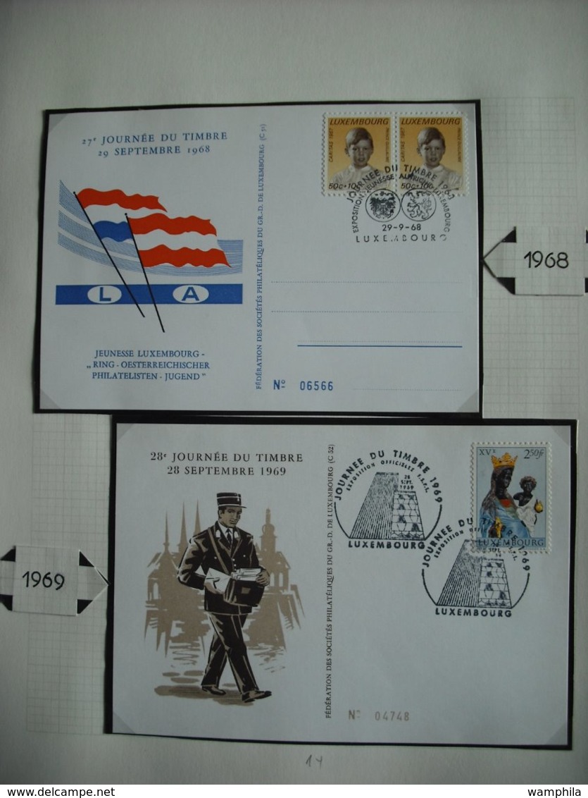 Luxembourg un lot de timbres neufs et oblitérés et lettres (Journée du timbre de 1939/1981)plus deux documents.