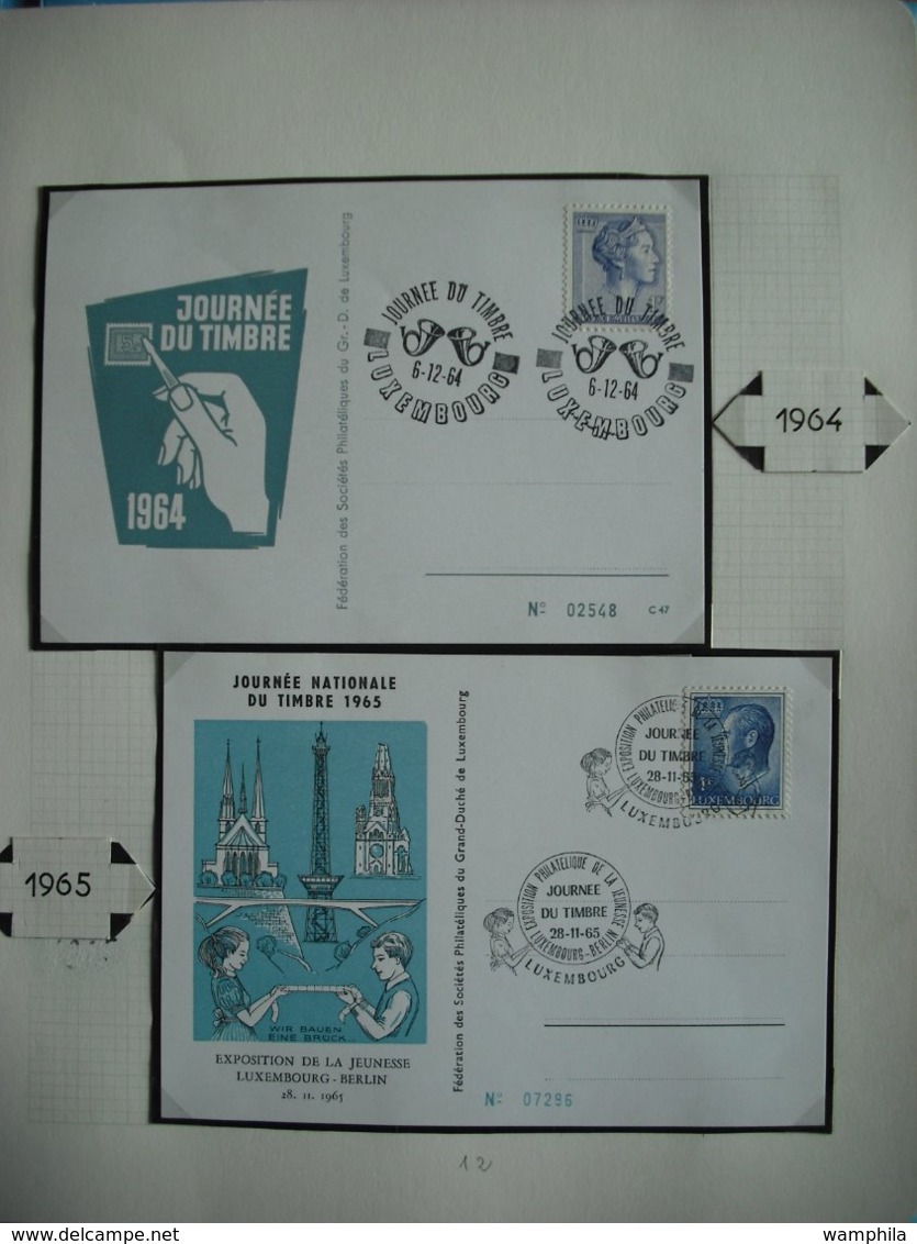 Luxembourg un lot de timbres neufs et oblitérés et lettres (Journée du timbre de 1939/1981)plus deux documents.