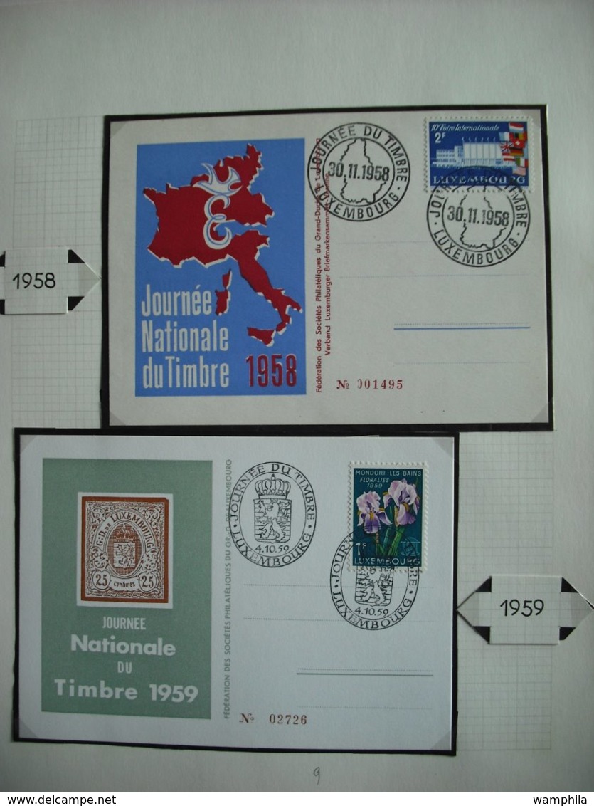 Luxembourg un lot de timbres neufs et oblitérés et lettres (Journée du timbre de 1939/1981)plus deux documents.