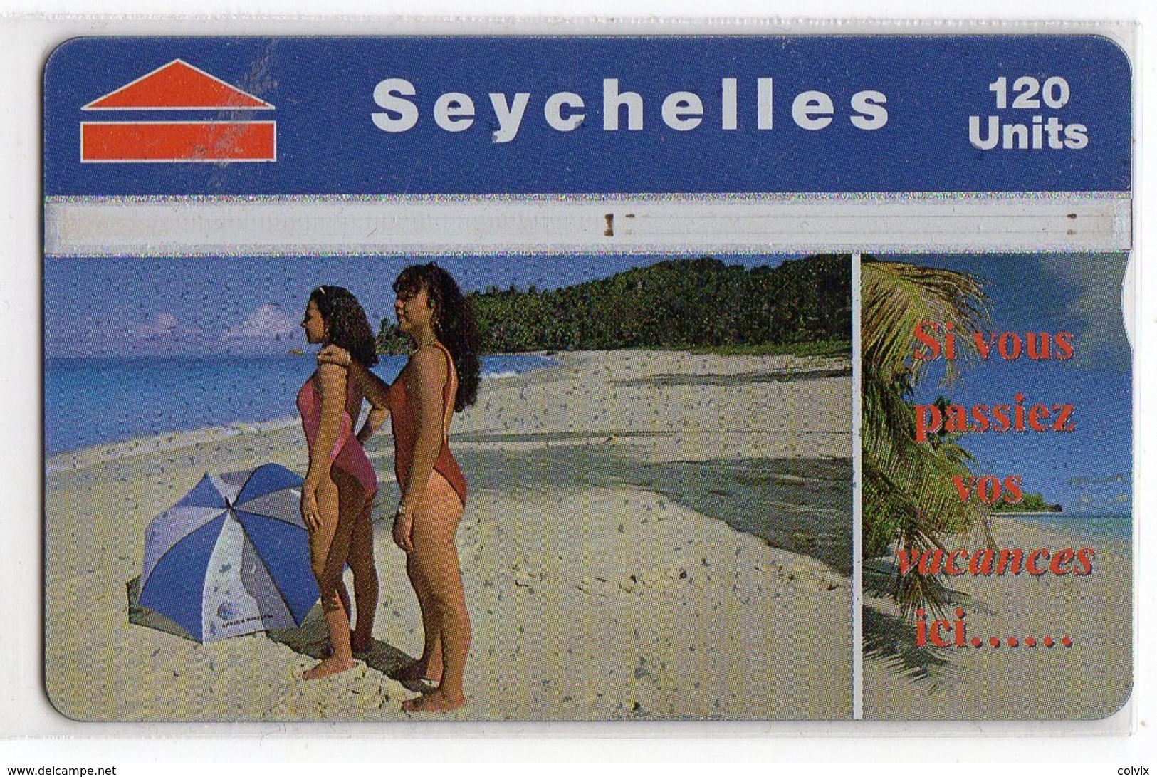 SEYCHELLES Ref MV Cards : SEY-41 REV A  120 U CN 708A BEACH SCENE Année 1997 - Seychelles