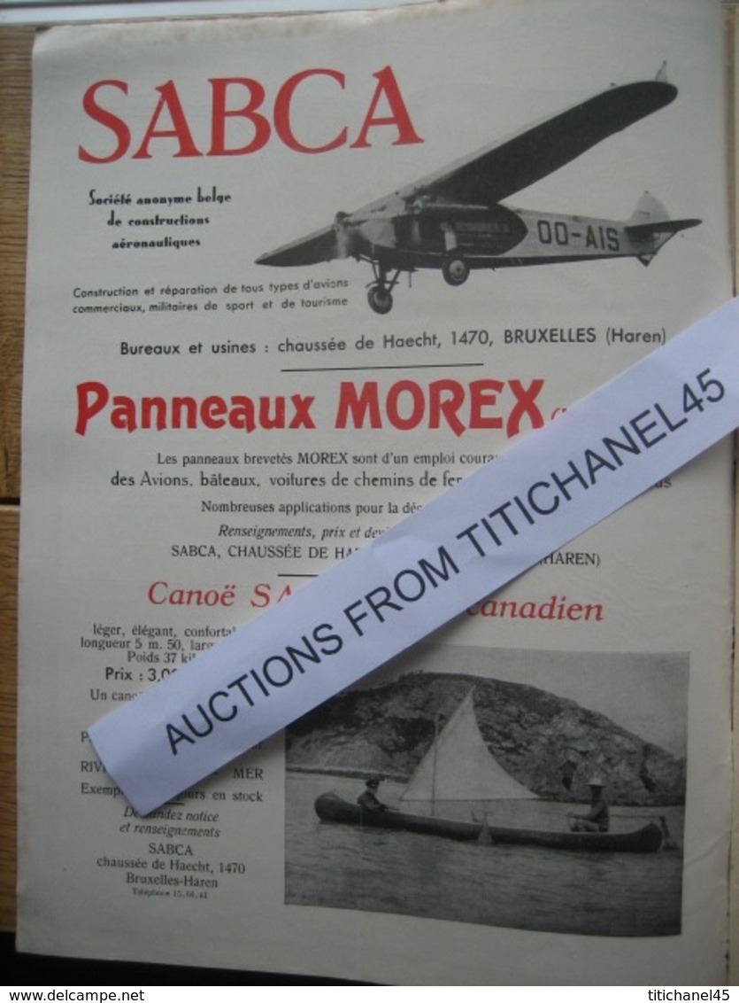 LA CONQUETE DE L'AIR 1932 N°8-STINSON R.-AVRO MAIL-PLANE-HANRIOT S. G. A./HAEGELEN- STEARMAN - HALLIBURTON - AeroAirplanes