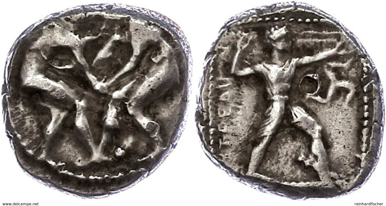 Aspendos, Stater (10,85g), Ca. 4./3. Jhd V. Chr. Av: Zwei Ringer. Rev: Schleuderer Nach Rechts, Rechts Triskele, Links S - Andere & Zonder Classificatie