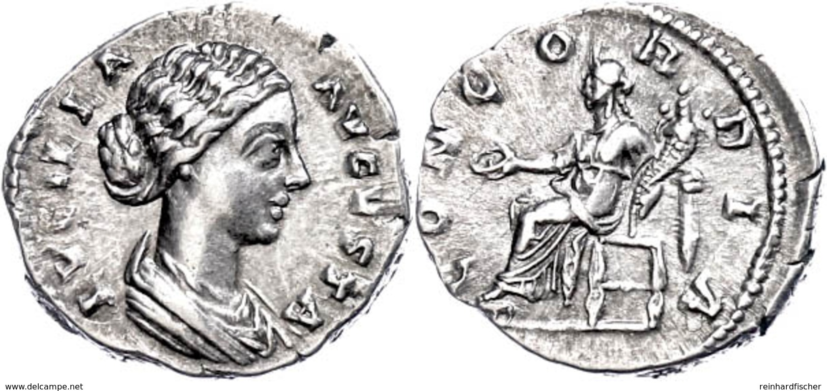 Lucilla, 161-169, Denar (3,10g), Gepr.166 - 169 In Rom. Av. LVCILLA - AVGVSTA. Drapierte Portraitbüste Der Kaiserin Nach - Other & Unclassified