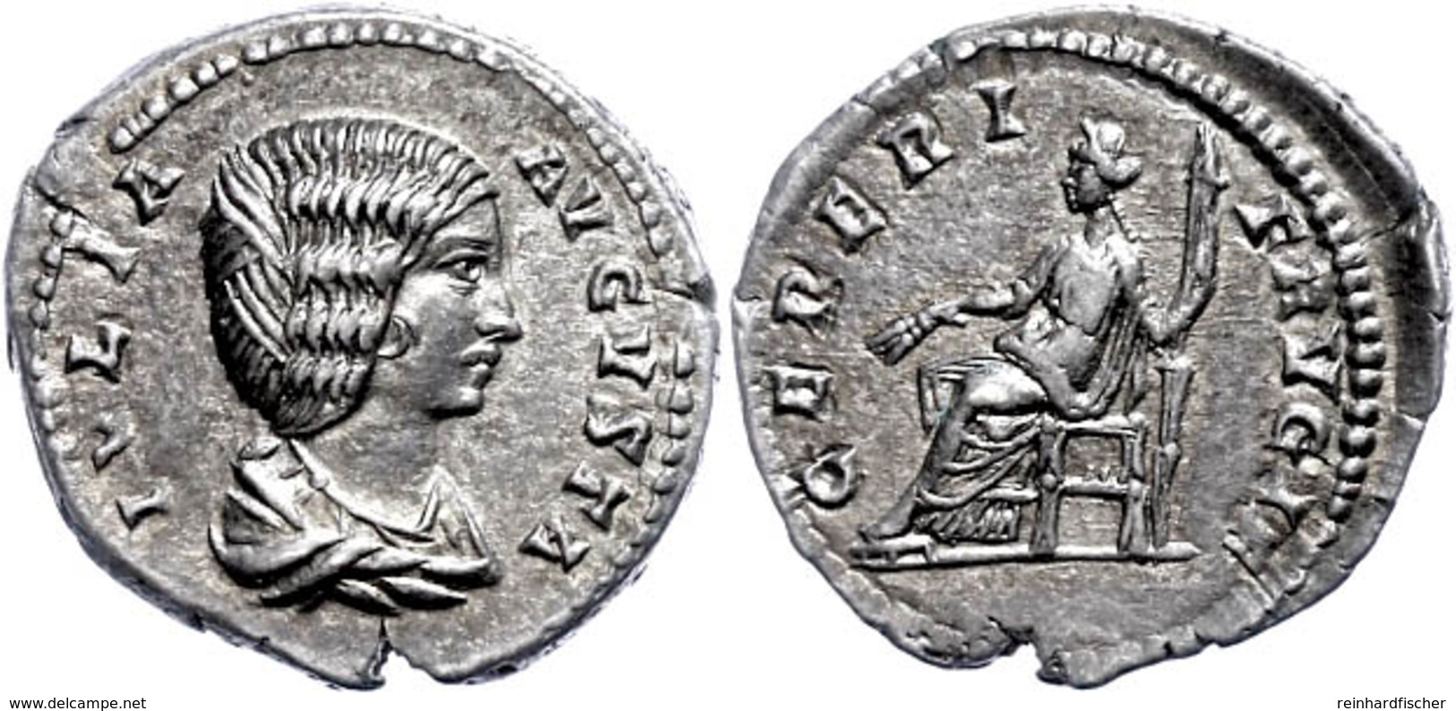 Julia Domna, Augusta, 193-217, Denar (3,28g), Rom. Av: Büste Nach Rechts, Darum Umschrift. Rev: Thronende Ceres Nach Lin - Altri & Non Classificati