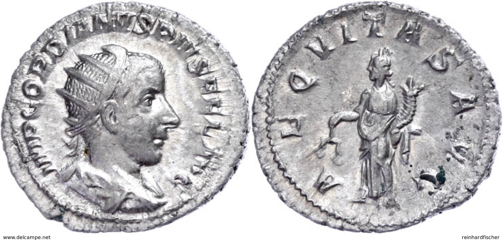 Gordianus III., 238-244, Antoninian (3,44g). Av: Büste Nach Rechts, Darum Umschrift. Rev: Stehende Aequitas Nach Links,  - Otros & Sin Clasificación