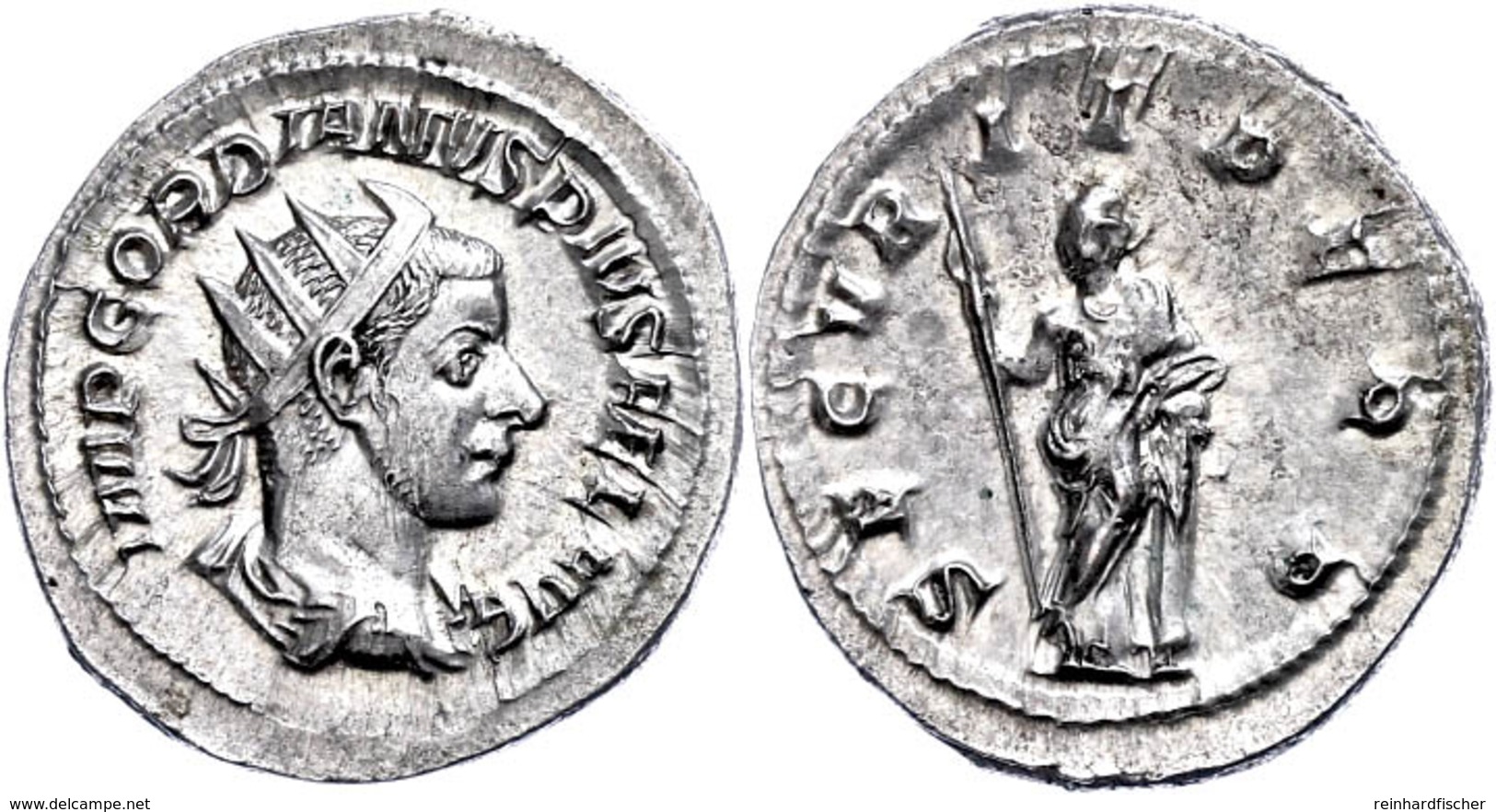 Gordianus III., 238-244, Antoninian (4,33g). Av: Büste Nach Rechts, Darum Umschrift. Rev: Stehende Securitas Nach Links, - Other & Unclassified