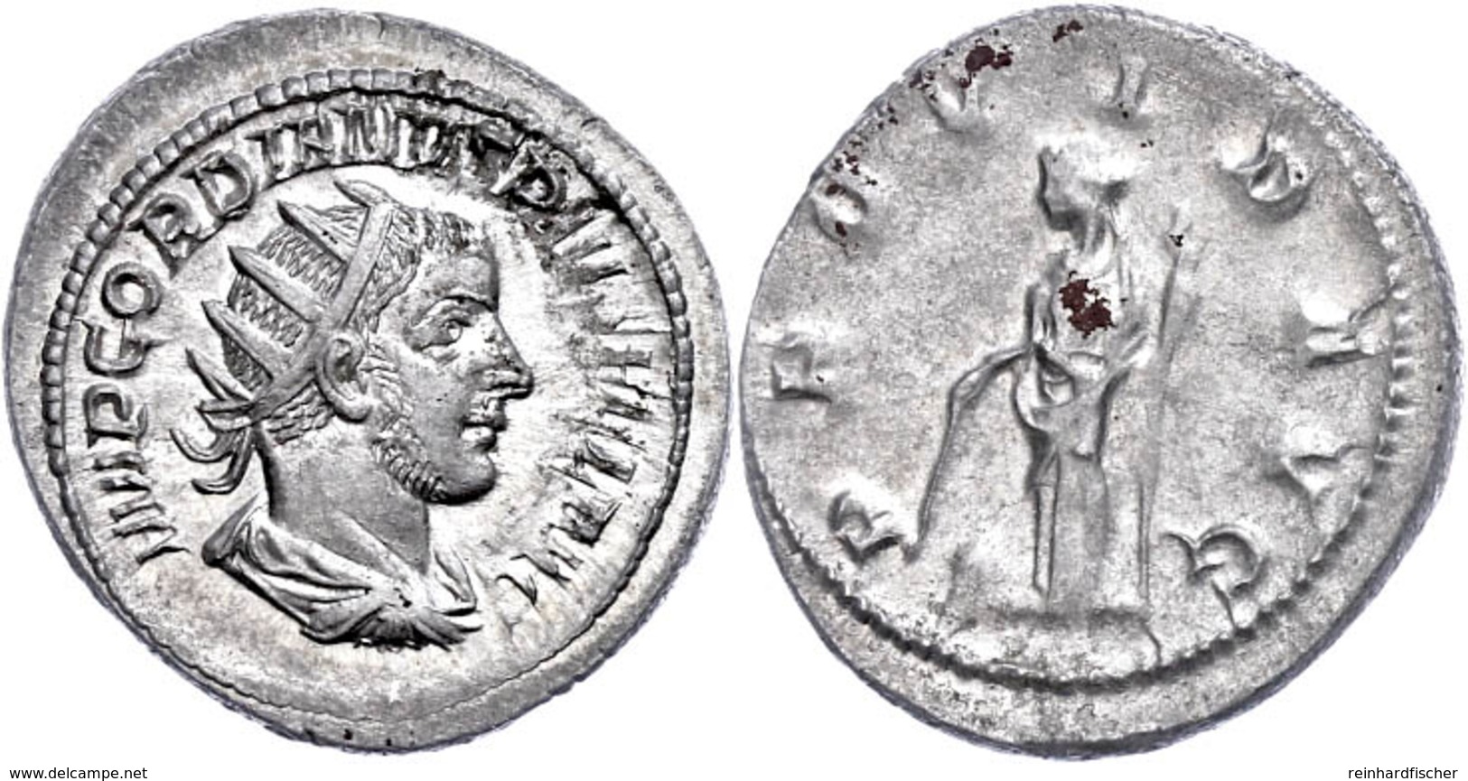 Gordianus III., 238-244, Antoninian (5,10g). Av: Büste Nach Rechts, Darum Umschrift. Rev: Stehende Providentia Nach Link - Other & Unclassified