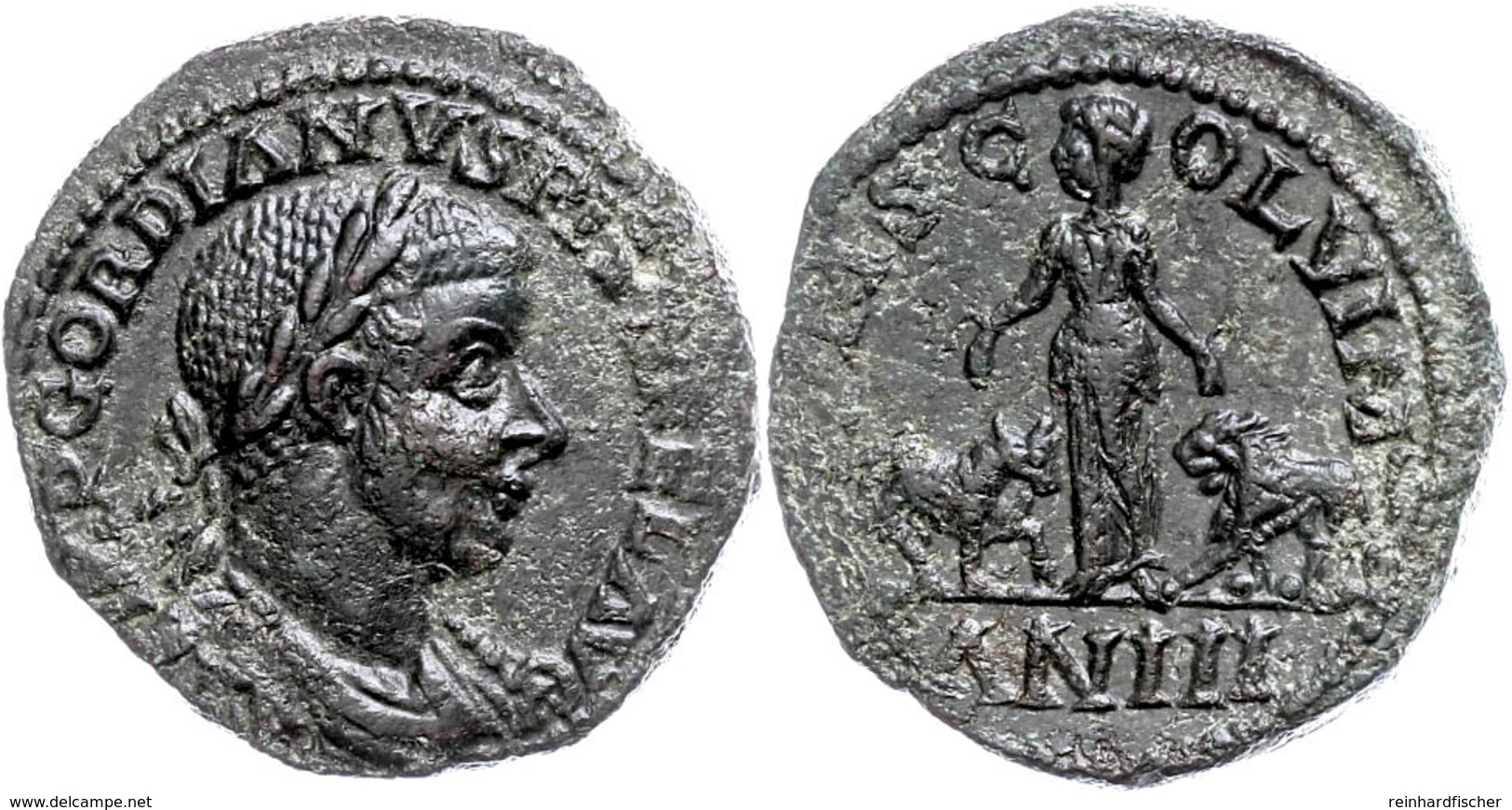 Moesia Superior, Viminacium, Æ (21,54g), Gordianus III., 238-244. Av: Büste Nach Rechts, Darum "IMP CAES M ANT GORDIANVS - Röm. Provinz