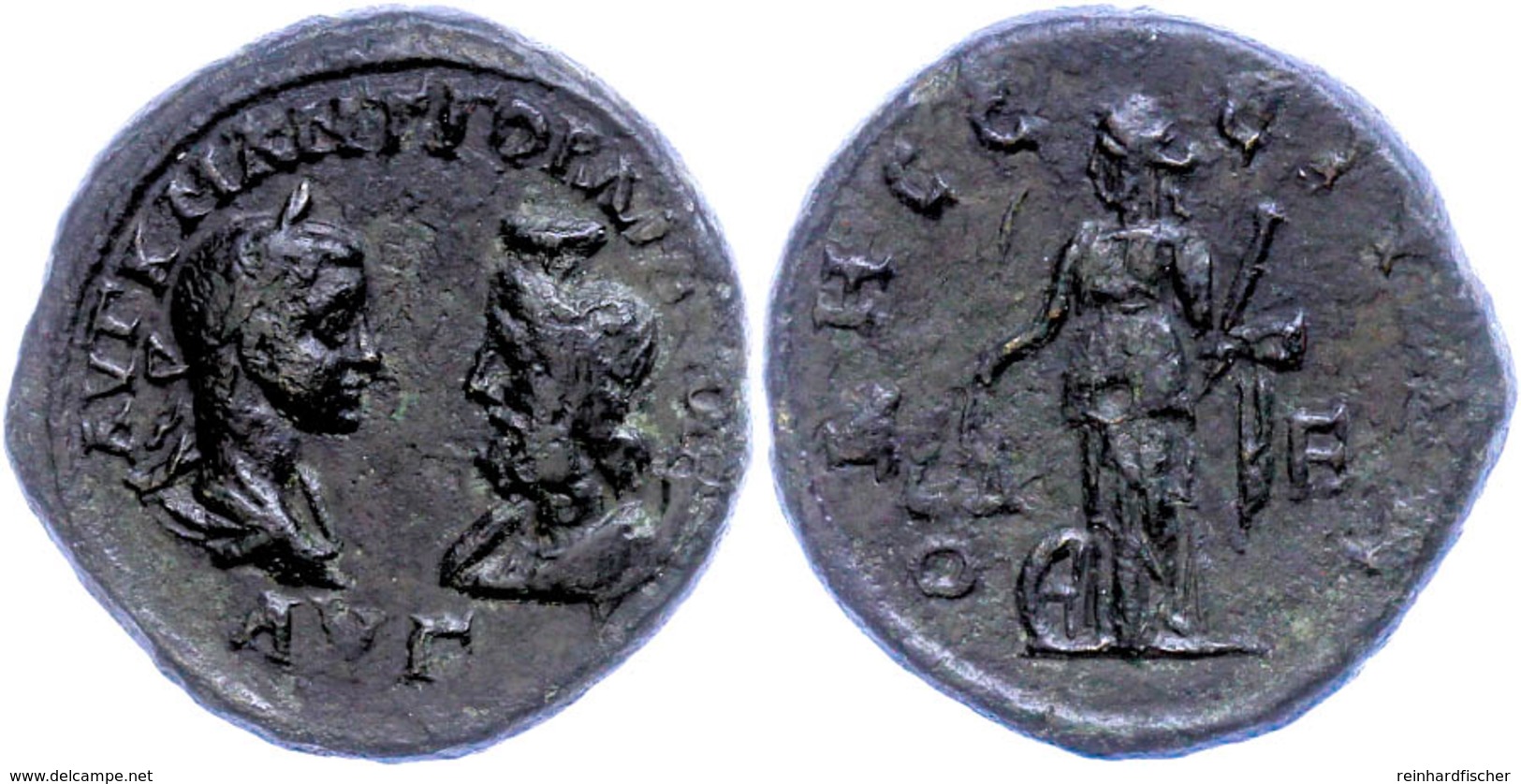 Moesien, Odessos, Æ-Pentassarion (12,80g), 238-244, Gordianus III. Av: Die Büsten Des Kaisers Und Des Sarapis Einander G - Röm. Provinz