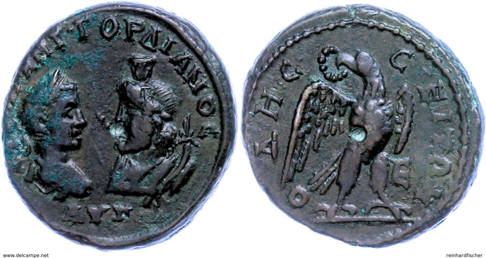 Moesien, Odessos, Æ-Pentassarion (13,90g), 238-244, Gordianus III. Av: Die Büsten Des Kaisers Und Des Sarapis Einander G - Provincia
