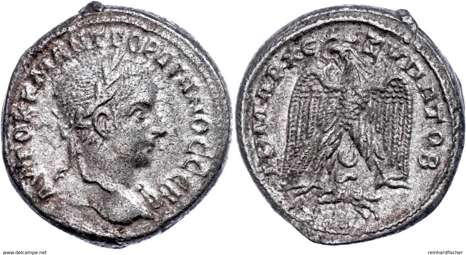 Syrien, Antiochia, Tetradrachme (12,80g), 238-244, Gordianus III. Av: Büste Nach Rechts, Darum Umschrift. Stehender Adle - Provincia