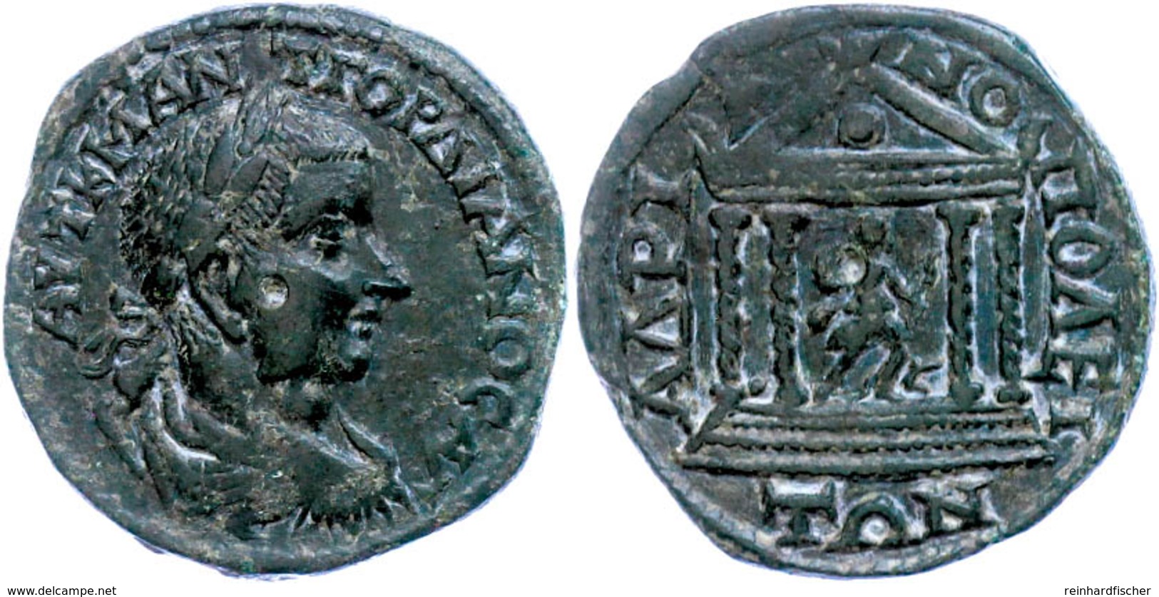 Thrakien, Hadrianopolis, Æ-Tetrassarion (9,34g), 238-244, Gordianus III. Av: Büste Nach Rechts, Darum Umschrift. Rev: Te - Provinces Et Ateliers