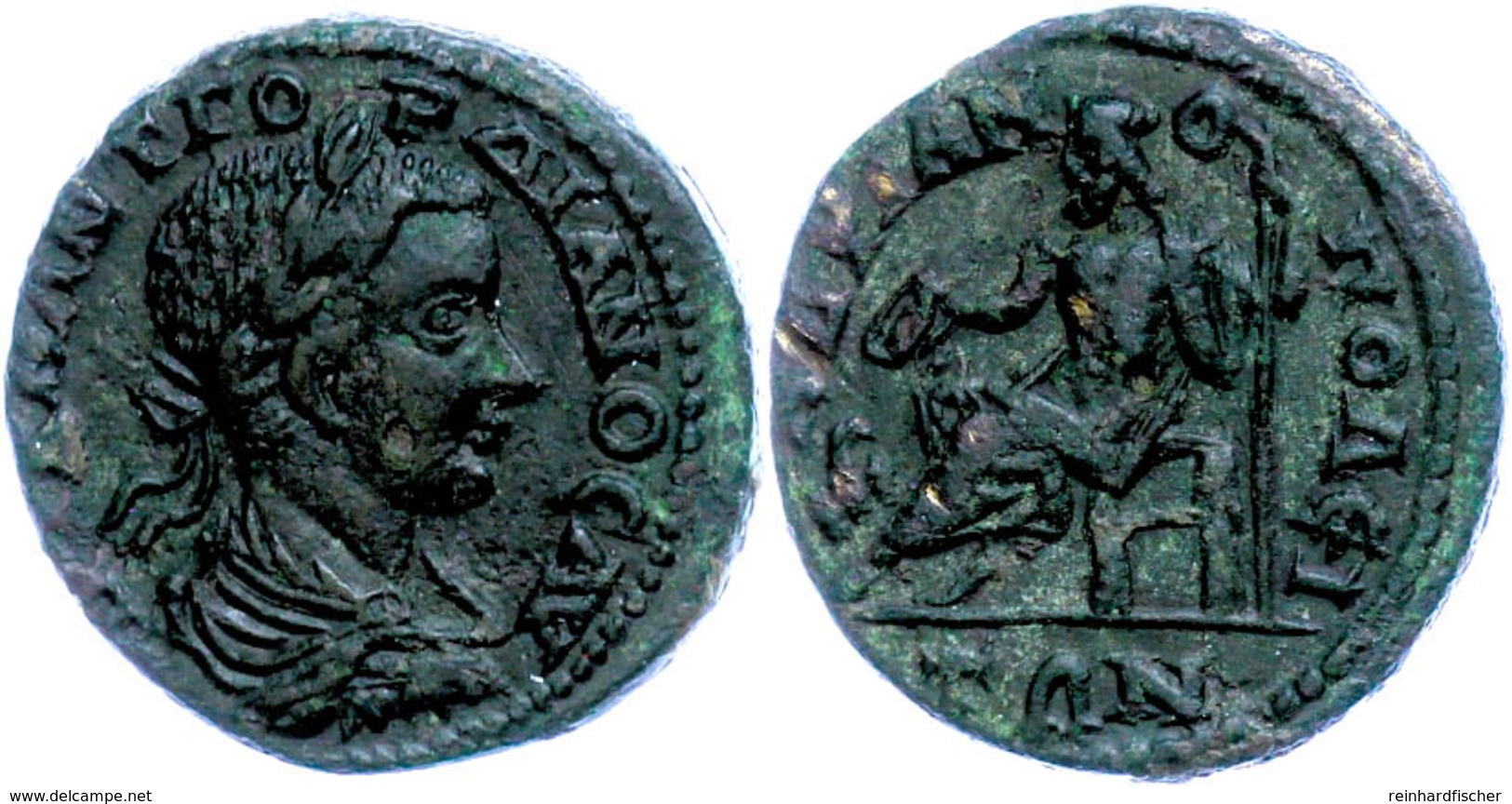 Thrakien, Hadrianopolis, Æ-Tetrassarion (9,60g), 238-244, Gordianus III. Av: Büste Nach Rechts, Darum Umschrift. Rev: Th - Provinces Et Ateliers