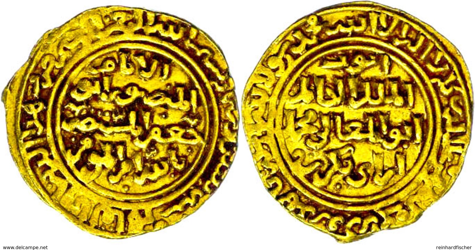Ayyubiden, Dinar (5,00g), Al-Kamil Nasr Al-din Abu'l-Ma'ali Muhammad I Ibn Al-'Adil I, 615-635 (1218-1237), Vgl. Kazan 6 - Islamic