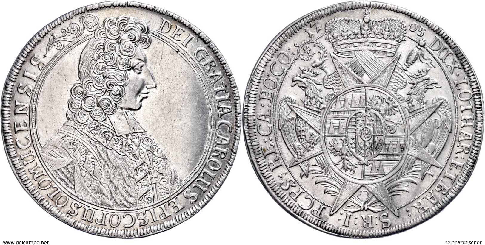 Olmütz, Taler, 1705, Karl III. Von Lothringen, Dav. 1209, Ss-vz.  Ss-vz - Austria