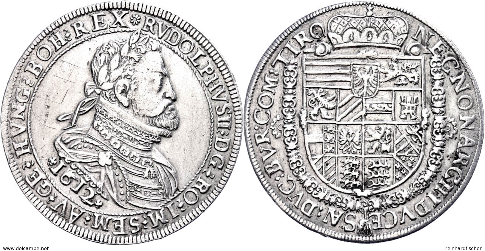 Taler, 1612, Ferdinand II. (1576-1612), Hall, Dav. 3005, Ss-vz.  Ss-vz - Sonstige & Ohne Zuordnung