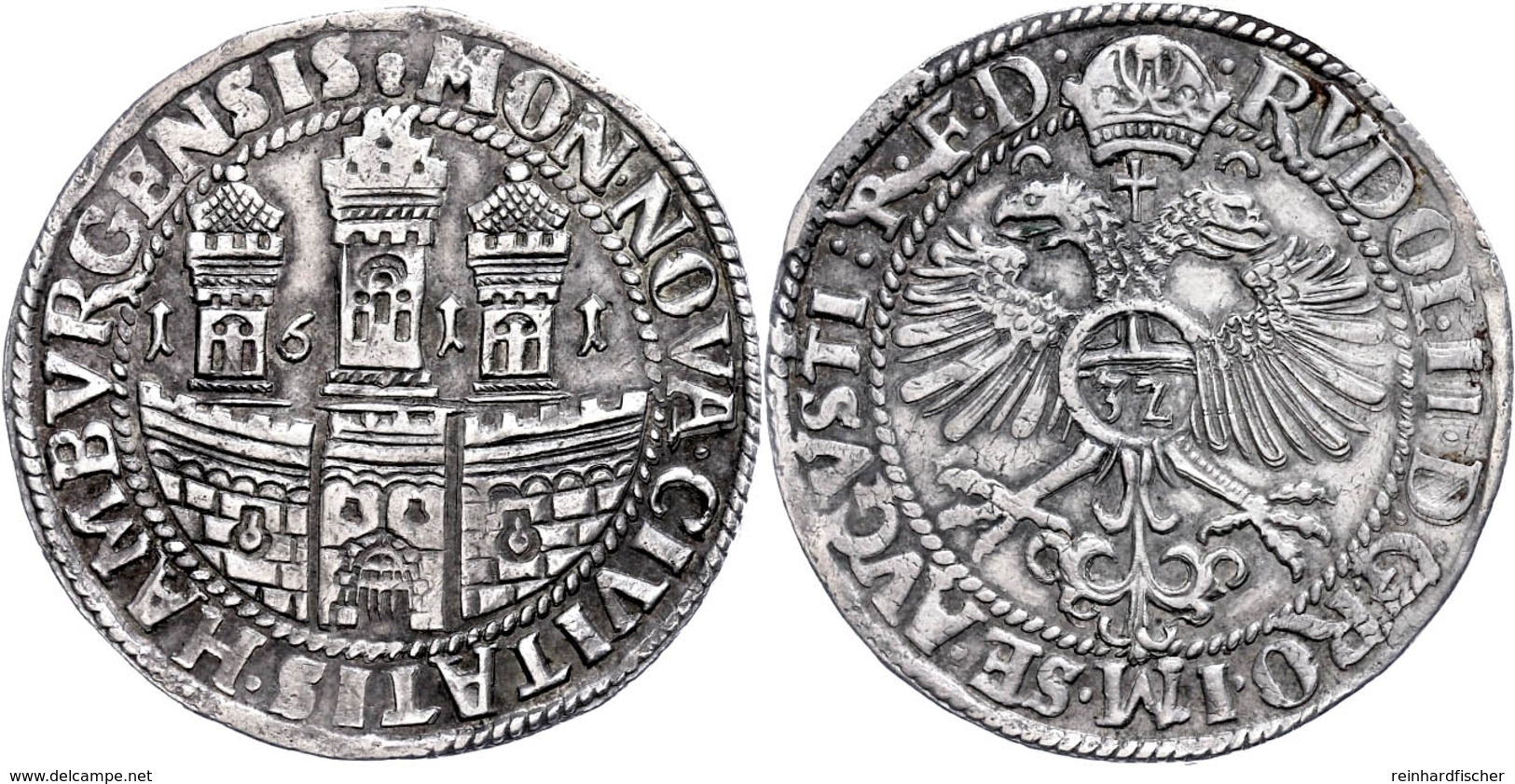 Taler, 1611, Mit Titel Rudolf II., Dav. 5360, Gaedechens 373, Ss.  Ss - Other & Unclassified