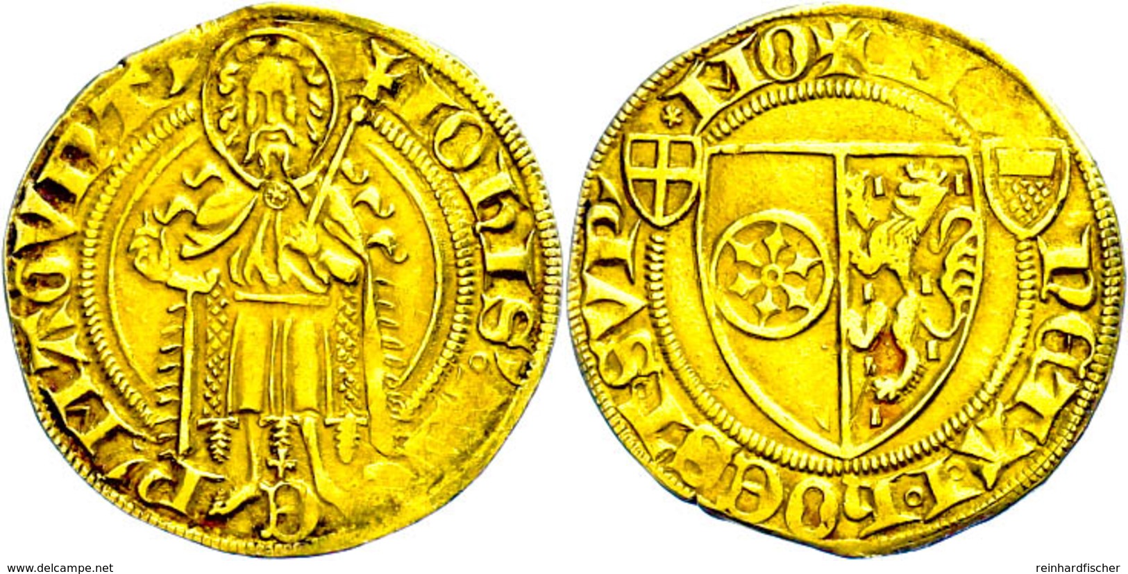 Goldgulden (3,48g), O.J. (1397-1419), Johann II. Von Nassau, Bingen, Fb. 1616, Ss.  Ss - Other & Unclassified