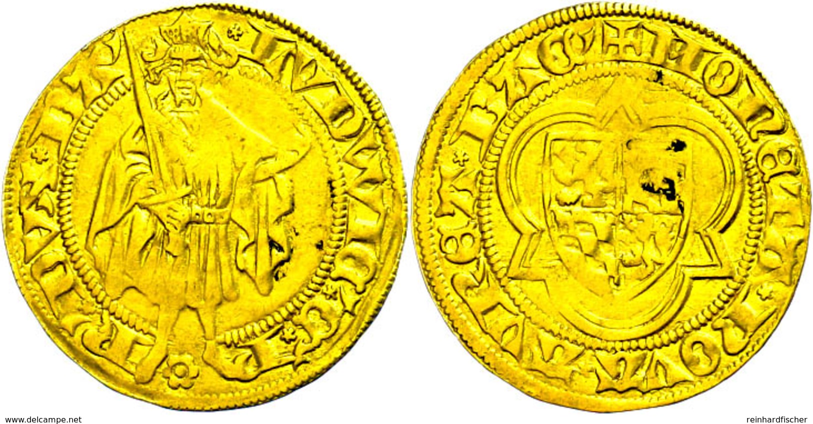 Goldgulden (3,5g), O.J. (1410-1436), Ludwig III., Bacharach, Fb. 1976, Fleckig, Ss  Ss - Sonstige & Ohne Zuordnung