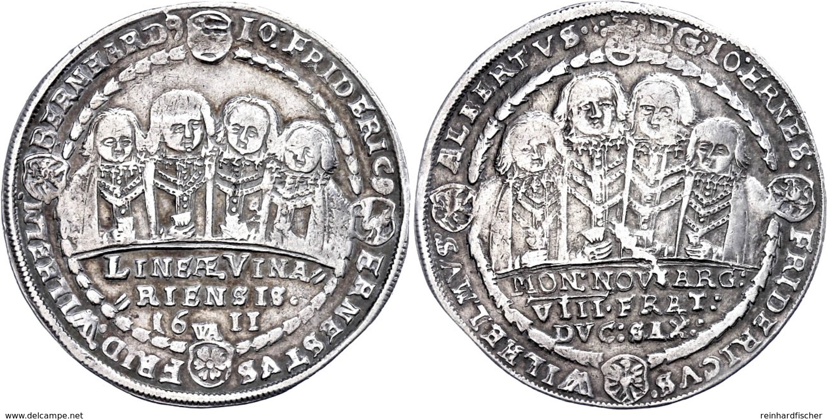 Taler, 1611, Johann Ernst Und Seine Sieben Brüder, Schnee 341, Dav. 7523, Ss+. - Autres & Non Classés
