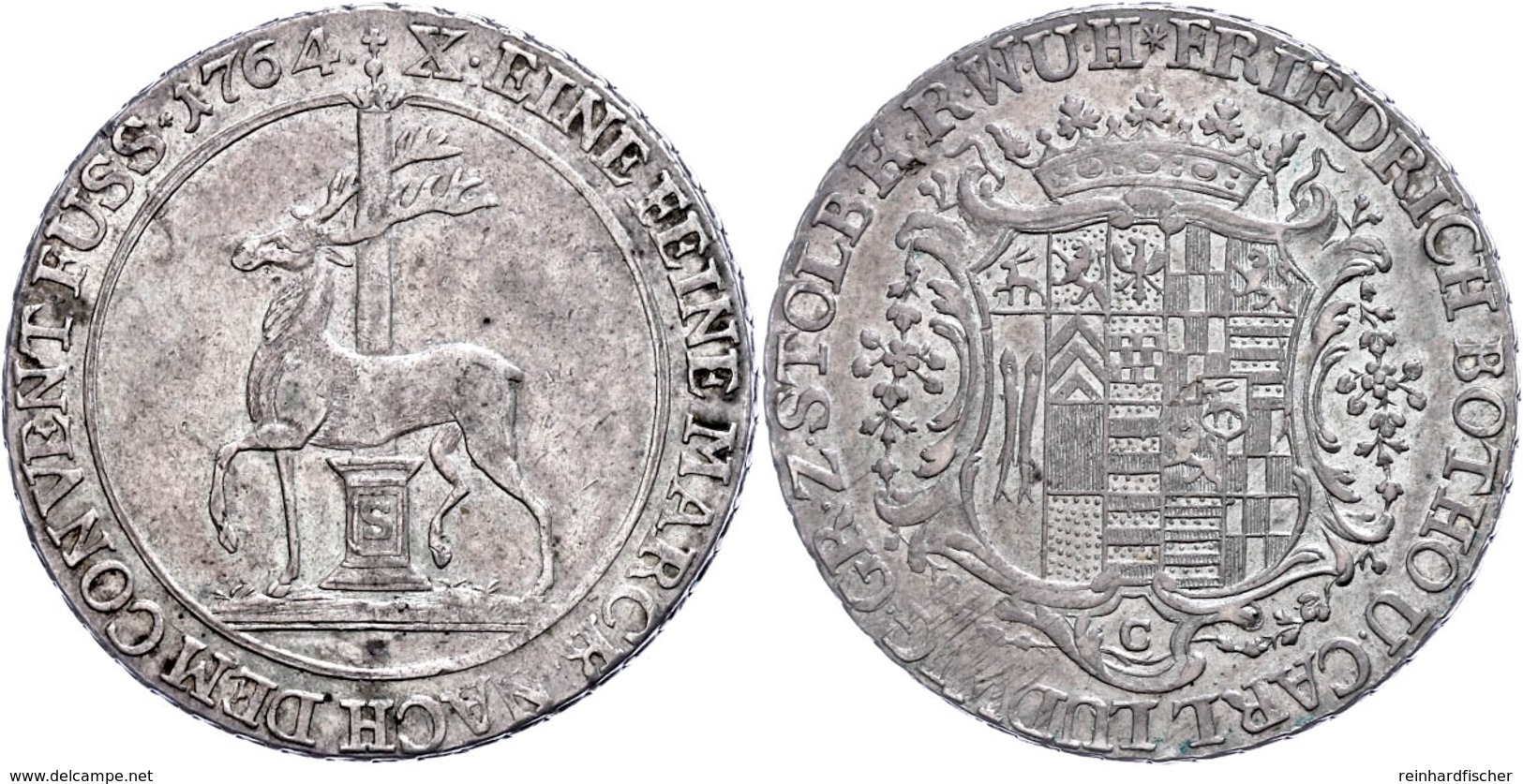 Taler, 1764, Friedrich Botho Und Karl Ludwig, Dav. 2808, Friederich 1985, Ss.  Ss - Sonstige & Ohne Zuordnung