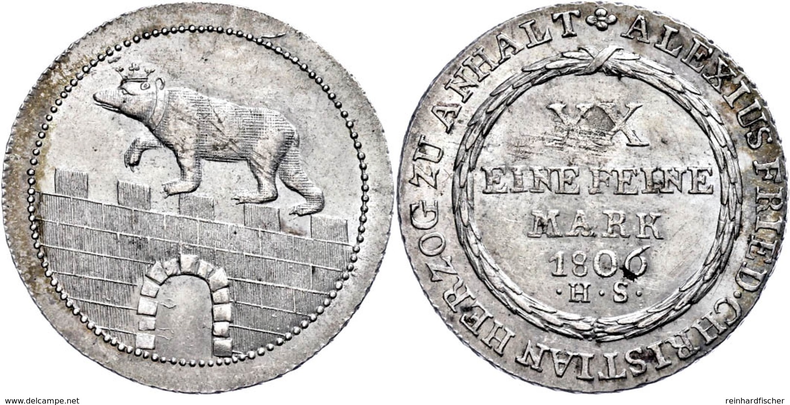 Gulden, 1806, Alexius Friedrich Christian, AKS 3, J. 50, Hsp., Vz.  Vz - Sonstige & Ohne Zuordnung