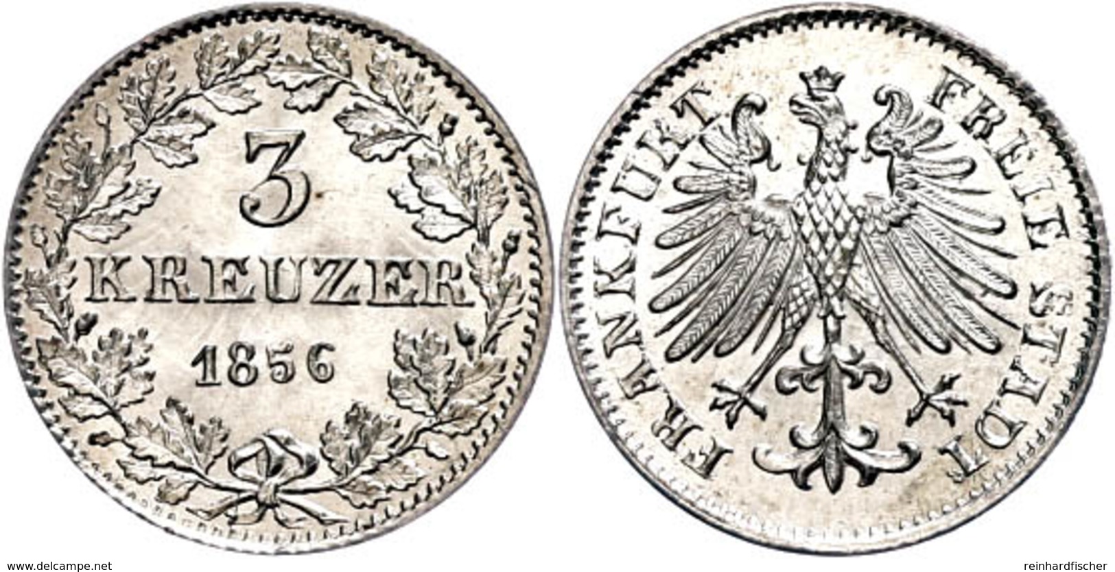 3 Kreuzer, 1856, AKS 23, J. 24, F. St. - Sonstige & Ohne Zuordnung