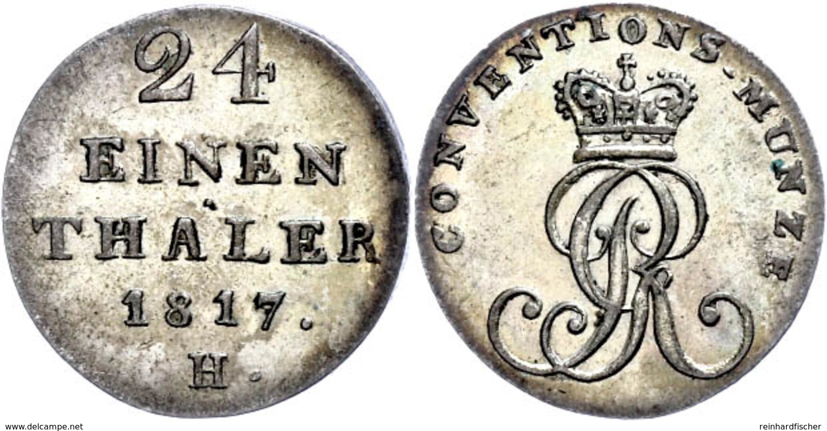 1/24 Taler, 1817, Georg III., AKS 16,J. 11, Vz.  Vz - Sonstige & Ohne Zuordnung